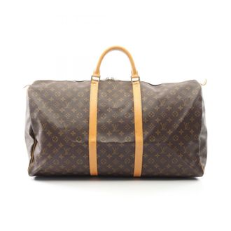 Louis Vuitton Brown Monogram Coated Canvas Leather Boston Bag (Pre-Owned)