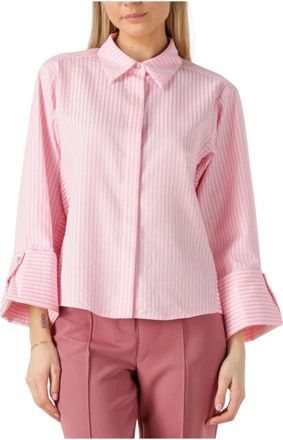 Aaiko Overhemden, Dames, Roze, M, Elegante Elda Stripe Blouse