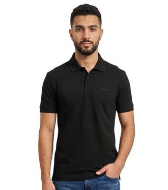 HUGO BOSS Black Shirt Collar Polos