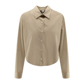 Aspesi Shirts, female, Beige, Size: 2XS Cotton Shirt