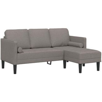 vidaXL Vidaxl - Juego De Sof&aacute; Gris Topo 173 X 131 X 67 Cm Tela
