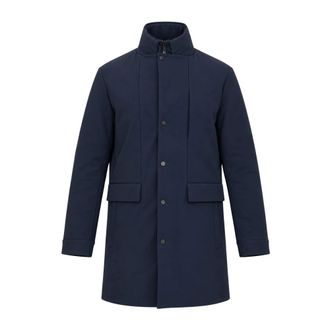Trussardi Imbottito - Heren - Mantels - Blauw - Maat: M Leer
