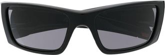 Oakley logo-plaque sunglasses - men - Acetate - 60 - Black