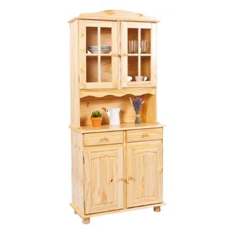 Dmora Dmora Buffet Avec Deux Portes Et Deux Tiroirs, Couleur Ch&ecirc;ne Clair, 88 X 198 X 32 Cm