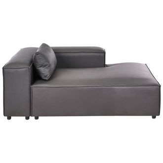 Beliani Beliani - Chaise Longue Izquierda Moderna Tapizada De Piel Sint&eacute;tica Negra Brande