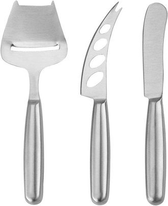 OEM Mttproducts, Juego De Cuchillos Para Queso, Duradero Y F&aacute;cil De Limpiar, Juego De 3 Piezas, Incluye Cuchillo Para Queso Y Untador