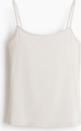 H&M Tr&auml;gertop aus Microfaser - Hellbeige
