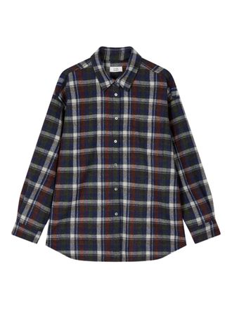 TOMBOY checkered wool shirt - women - Wool - OS - Blue