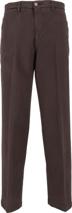 BRIGLIA 1949 Mid-Rise Polished Straight-Leg Pants