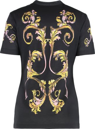 Versace Jeans Couture Womens Cotton Crew-Neck T-Shirt Black T-Shirts & Jerseys