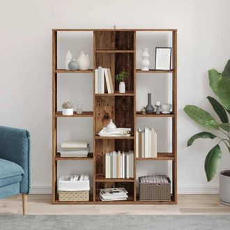 Berkfield Home Room Divider/Book Cabinet Old Wood 100x24x140 cm Engineered Wood in Brown | Size: 100 x 24 x 140 cm