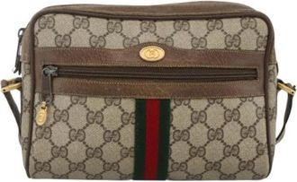 Gucci Pre-owned Leren Schoudertas - unisex - Vintage Schoudertas - Bruin - ONE Size - Leer - Vintage
