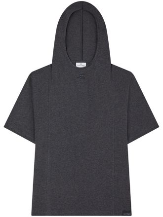 Courr&egrave;ges cotton hooded T-shirt - Grey