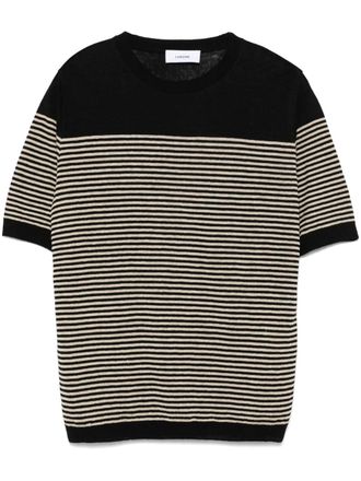 Lardini fine-knit T-shirt - Black