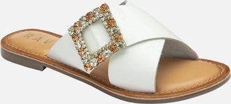 Ravel Womens Polmont II Womens Sandals - White - Size: 4