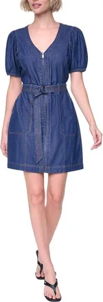 DKNY Dkny Puff Sleeve Belted Dress