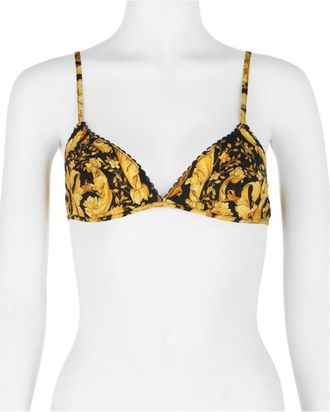 Versace Barocco Printed Silk Bralette