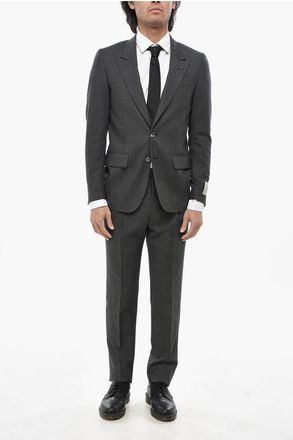 Corneliani CC COLLECTION Wool RESET Suit with Peak Lapel size 46