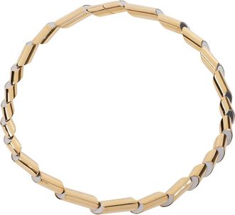 Lanvin Womens Sequence By Necklace - Mustard Brass - Size Small