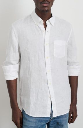 Alex Mill Mill Linen Button-Down Shirt in White at Nordstrom, Size Xx-Large