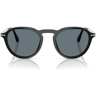 Persol 51mm Polarized Phantos Sunglasses in Black /Polar Dark Grey at Nordstrom