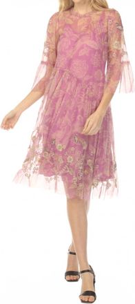 Johnny Was Mazzy Trim Dress With Slip In Noah Blushing