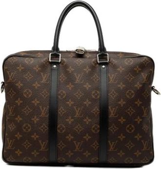 Louis Vuitton Pre-owned Porte-Documents Jour - Dames - Vintage Handtas - Bruin - ONE Size - Leer - Vintage