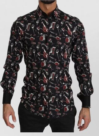 Dolce & Gabbana silk slim-fit printed shirt