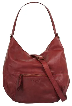 Forty Degrees Shopper FORTY, Damen, Gr. B/H/T: 35cm x 30cm x 14cm onesize, rot, Leder, leicht gl&auml;nzend, unifarben, Taschen Shopper, echt Leder, Made in Italy