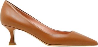 Ninalilou Schoenen, Dames, Bruin, 38 1/2 EU, Leer, Leren Pumps in Cuoio