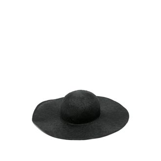 Junya Watanabe Hats, female, Black, Size: ONE SIZE Wool Blend Round Top Hat