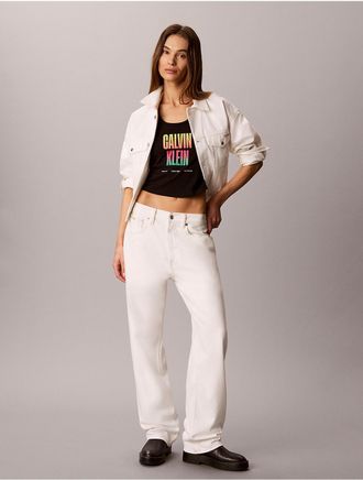 Calvin Klein Jeans Calvin Klein Womens Pride Slim Scoopneck Tee - Black - XL
