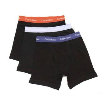 Calvin Klein Mens Cotton Stretch Boxer Briefs - 3 Pack In Black