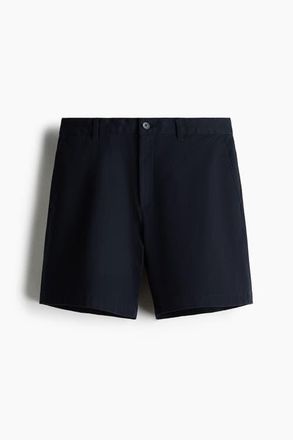 H&M Regular Fit Cotton Chino Shorts in Navy Blue at Nordstrom, Size 33
