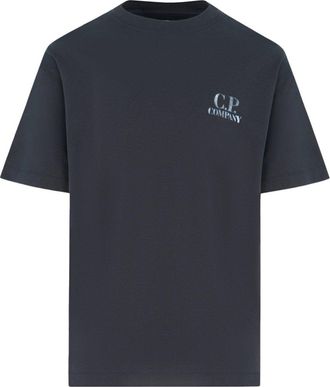 C.P. Company BRANDED COTTON T SHIRT Size: 3XL, colour: NAVY