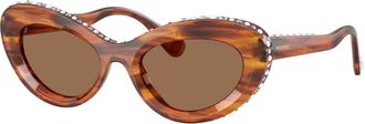 Swarovski 0Sk 6061U - unisex - Zonnebrillen - Bruin - 51 MM - Accessoires