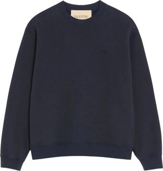 Valentino Heren, Sweatshirts & Hoodies, Blauw, Maat: M Katoen
