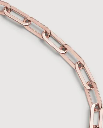 Monica Vinader Rose Gold Bold Paperclip Chain Necklace 20 No Stone