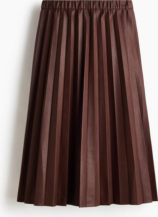 H&M Plissierter Midijupe - Beige