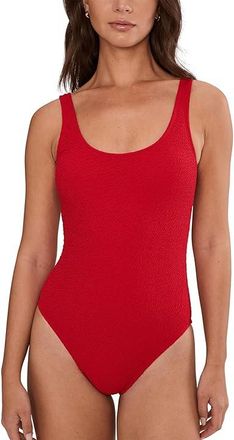 Nike Shoreline Pucker Scoop Neck One Piece Womens Swimsuits One Piece Gym Red : SM, Nylon/Spandex