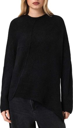 AllSaints Lock Merino Wool Blend Sweater in Black at Nordstrom, Size X-Small