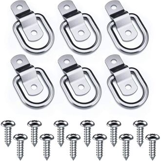 OEM 6 Anillos De Fijaci&oacute;n Y 12 Tornillos, Adecuados Para Asegurar La Carga En Barcos, Remolques Y Lanchas Motoras - Crezuo