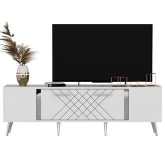 Hanah Home Mueble Para La Tele De Madera <> - 150 X 35 X 48 Cm - Plata