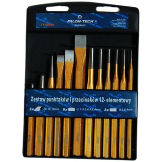 Trade Shop Trade Shop - Kit Set Cinceles Punzones Punzones De Clavos Punzones 12 Piezas Punzones De Clavos