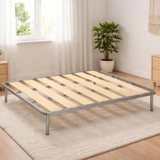 Dmora Talamo Italia - Dmora - Somier Cuadrado Y Medio Dgregor, Base Ortop&eacute;dica De Listones Anchos, 100% Made In Italy, 120x190h31cm