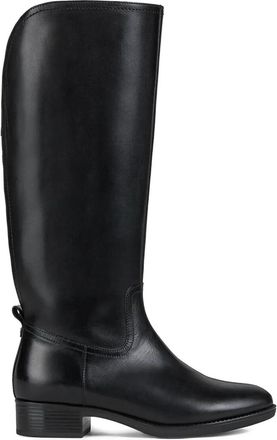 Geox Leren knielaarzen - Zwart