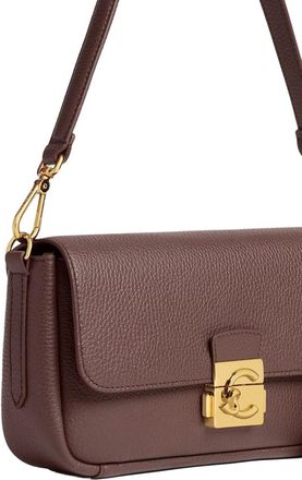 Coccinelle C-Me Lock Medium Shoulder Bag - Brown