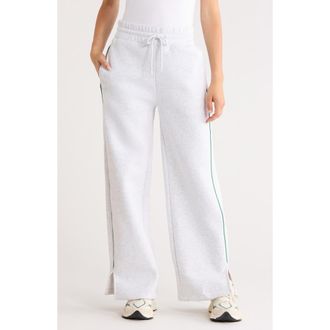 90 Degree by Reflex Finish Line Fleece Sweatpants in Heather Light Grey/Green at Nordstrom Rack, Size X-Large