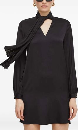 Liu Jo pleated tie mini dress - Black