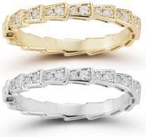 Glaze Jewelry Set of 2 Cubic Zirconia Serpent Stacking Rings in Silver/Gold at Nordstrom Rack, Size 11